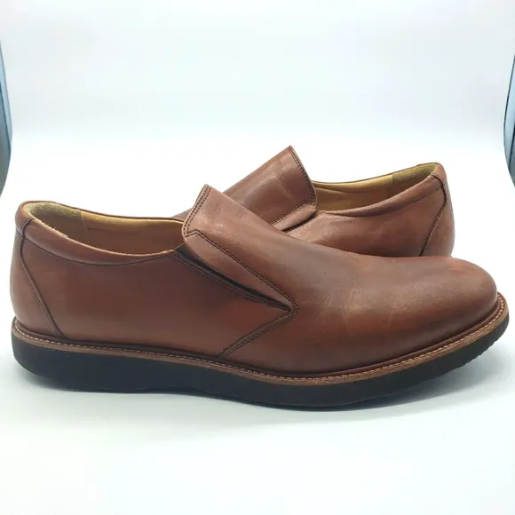 Samuel Hubbard Men US 12 EU 46 brown leather slip on shoes Frequent Traveler