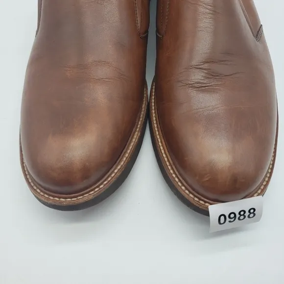Samuel Hubbard Men US 12 EU 46 brown leather slip on shoes Frequent Traveler