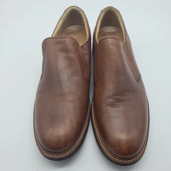 Samuel Hubbard Men US 12 EU 46 brown leather slip on shoes Frequent Traveler