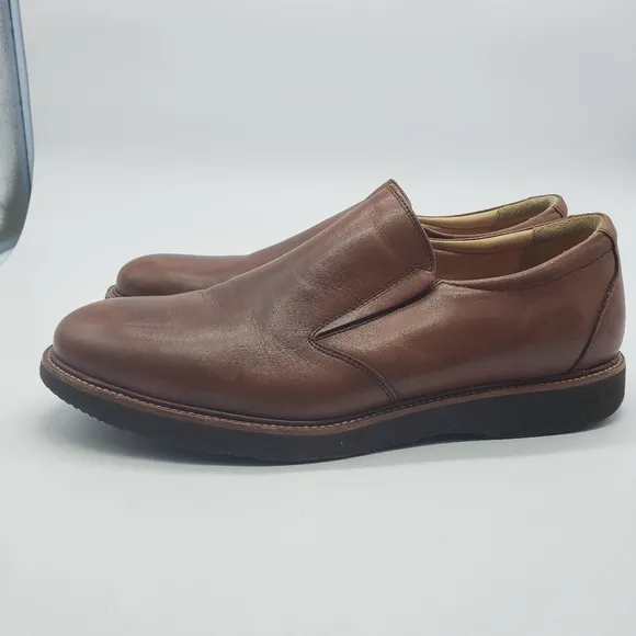 Samuel Hubbard Men US 12 EU 46 brown leather slip on shoes Frequent Traveler