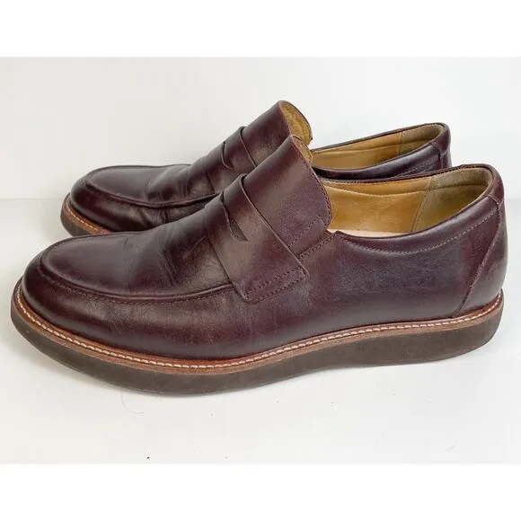 Samuel Hubbard Shoes Mens 9 Cognac Penny Loafers Leather Ivy Legend Comfort Sole