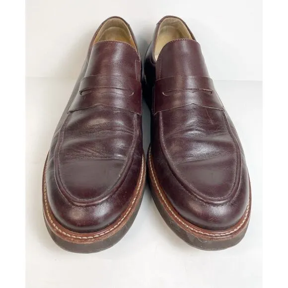 Samuel Hubbard Shoes Mens 9 Cognac Penny Loafers Leather Ivy Legend Comfort Sole