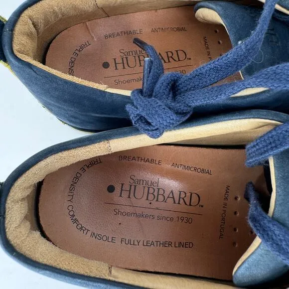 Samuel Hubbard Shoes Nubuck‎ Leather Lace Up M1100-016 Navy Mens Size 10 Wide