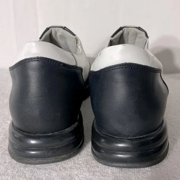 Sandbaggers Contour Fit Two Tone Black &amp; White Allison Slip On Golf Shoes 11