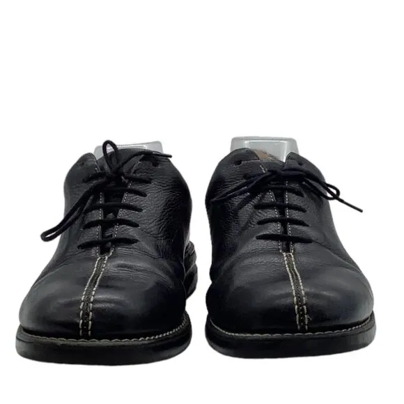 SANDRO MOSCOLONI Vineyard Leather Split Toe Derby Men's 8.5 Oxford Shoes Lace Up