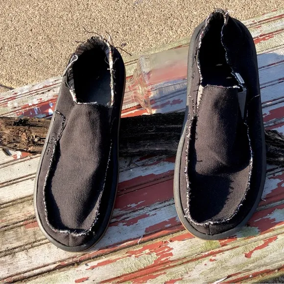 🪺Sanuk Black Hemp Donny Slip Ons