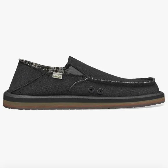 🪺Sanuk Black Hemp Donny Slip Ons