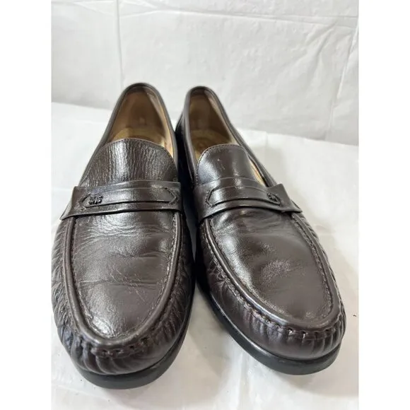 SAS Ace Comfort Slip On Classic Leather Loafers Moccasin Shoes Mens 11.5 N