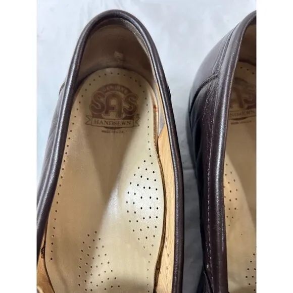 SAS Ace Comfort Slip On Classic Leather Loafers Moccasin Shoes Mens 11.5 N