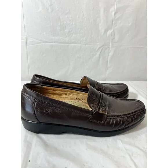 SAS Ace Comfort Slip On Classic Leather Loafers Moccasin Shoes Mens 11.5 N