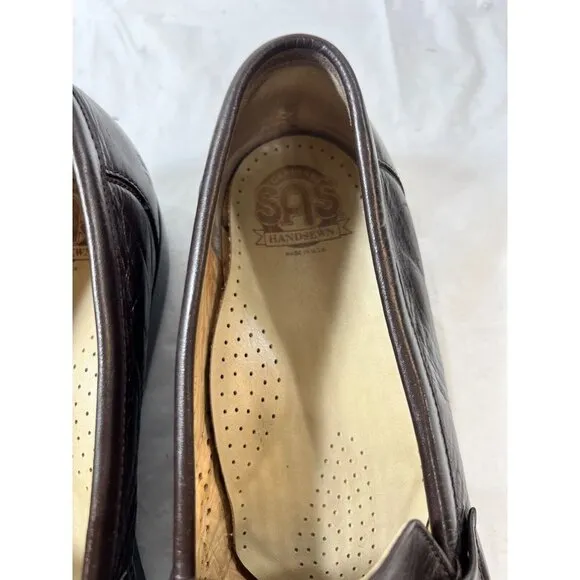 SAS Ace Comfort Slip On Classic Leather Loafers Moccasin Shoes Mens 11.5 N