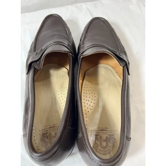 SAS Ace Comfort Slip On Classic Leather Loafers Moccasin Shoes Mens 11.5 N