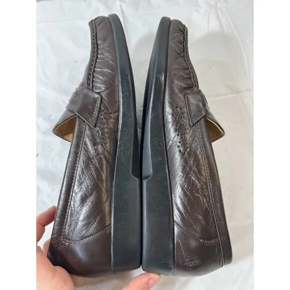 SAS Ace Comfort Slip On Classic Leather Loafers Moccasin Shoes Mens 11.5 N