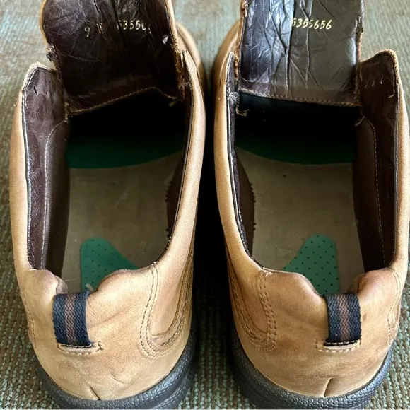 SAS Men's Camel Tan Nubuck Leather Move On Casual Lace Shoes, 9 WIDE NO INSOLES