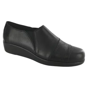 SAS Nora Slip On Loafer Black/Lizard Size 10 Slim NIB Leather Comfort Modern