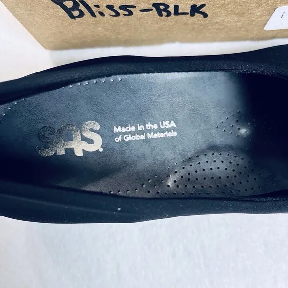 SAS Shoes Women's Bliss Black Loafer 9 Wide SAS Bliss Slip On Comfort Wedge