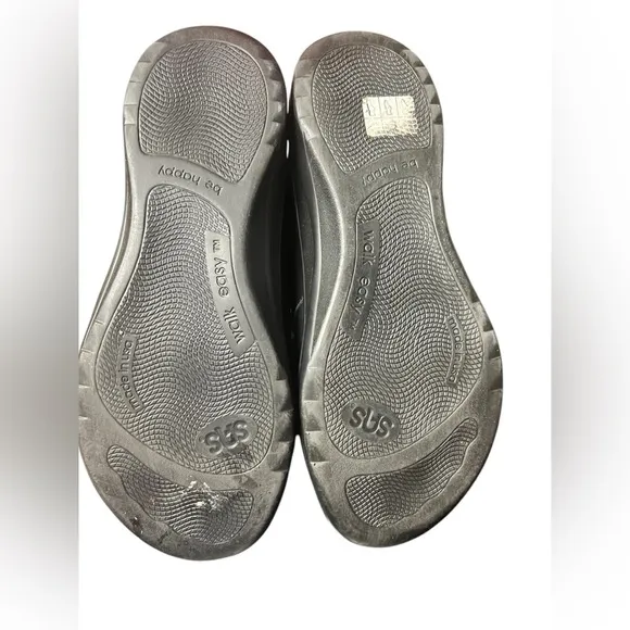 SAS Step Out Tripad Comfort Black Leather Mary Jane Flat Shoes Women's 6.5W
