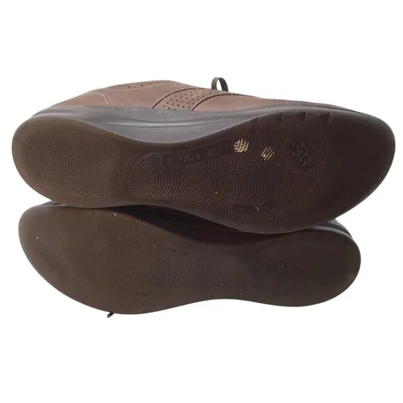 SAS Walk Easy Brown Lace Up Leather Shoes Women's 11 N Narrow Comfort Walking