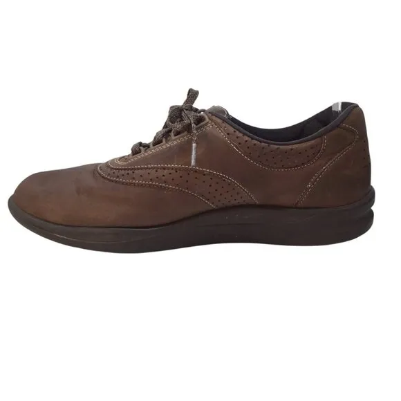 SAS Walk Easy Brown Lace Up Leather Shoes Women's 11 N Narrow Comfort Walking