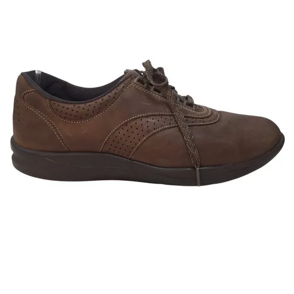 SAS Walk Easy Brown Lace Up Leather Shoes Women's 11 N Narrow Comfort Walking