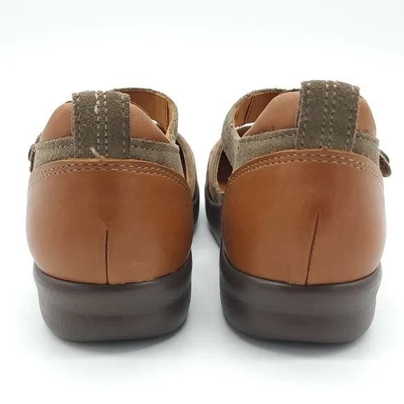 SAS Women Eden Leather Clogs Desert Sage Mary Jane Comfort Shoes Size 8M