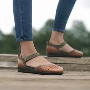 SAS Women Eden Leather Clogs Desert Sage Mary Jane Comfort Shoes Size 8M