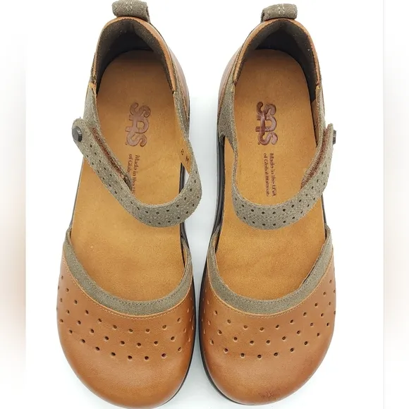 SAS Women Eden Leather Clogs Desert Sage Mary Jane Comfort Shoes Size 8M