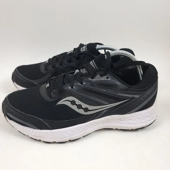 SAUCONY COHESION 13 Womans Sneakers Running Shoes size 7.5 black white