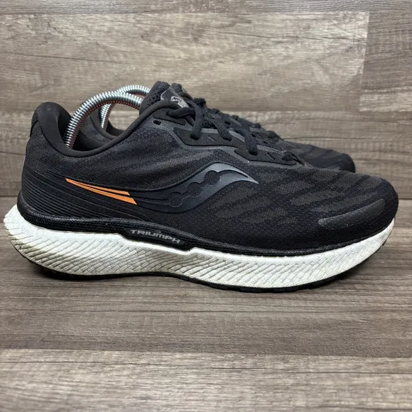 Saucony Triumph 19 Black Mens US Size 9.5 Wide EUR 43 S20679-10 Running Shoes