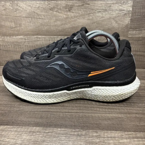 Saucony Triumph 19 Black Mens US Size 9.5 Wide EUR 43 S20679-10 Running Shoes