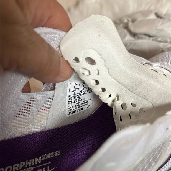 Saucony White and Orange Athletic Shoes with PWRRUN Cushioning