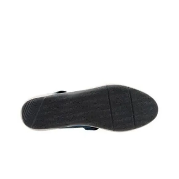SAVA Womens Navy Mary Jane Strap Haely Round Toe Wedge Slip On Flats Shoes 10