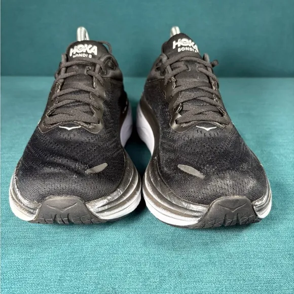 Size 7.5 Wide - Women’s Hoka One Bondi 8 black shoes