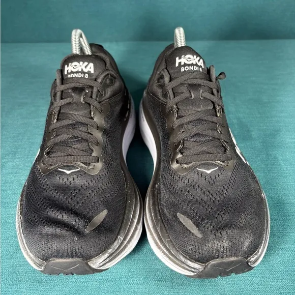Size 7.5 Wide - Women’s Hoka One Bondi 8 black shoes