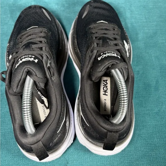 Size 7.5 Wide - Women’s Hoka One Bondi 8 black shoes