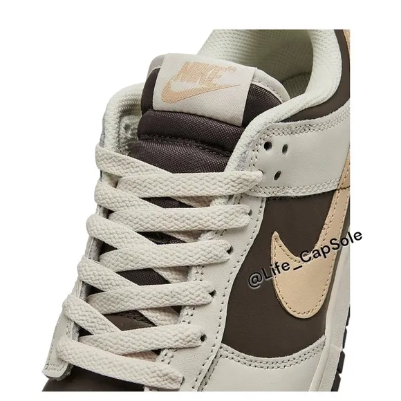 Size 7M / 8.5W  Nike Dunk Low Ironstone Sesame Brown Check Tan HM9655 001 New