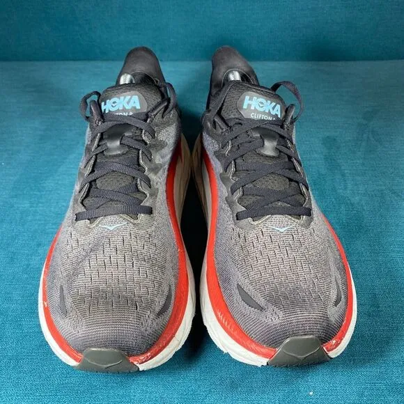 Size 9.5 Wide - Men’s Hoka One Clifton 8 gray shoes