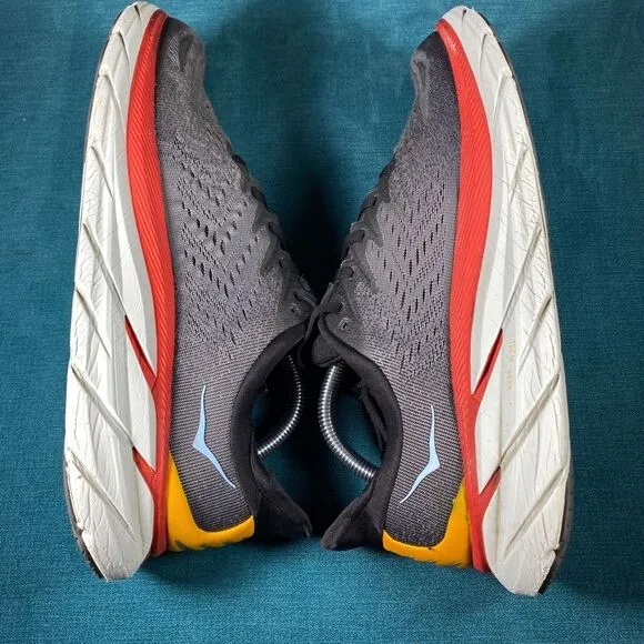 Size 9.5 Wide - Men’s Hoka One Clifton 8 gray shoes
