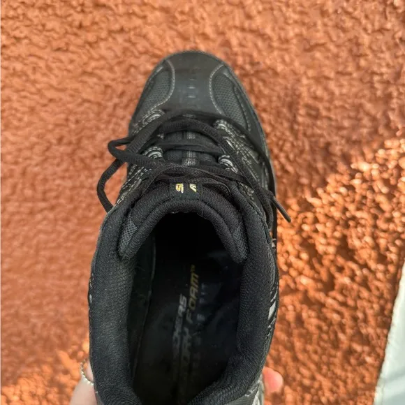 Skechers Afterburn Men's Memory-Foam Lace-up Sneaker - Black, 9.5