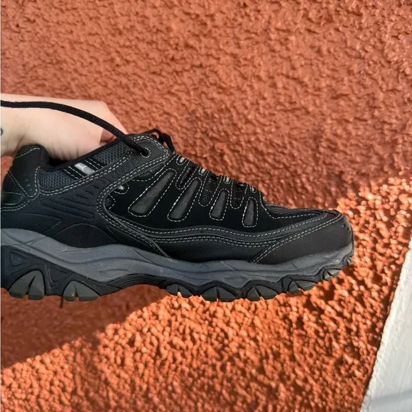 Skechers Afterburn Men's Memory-Foam Lace-up Sneaker - Black, 9.5