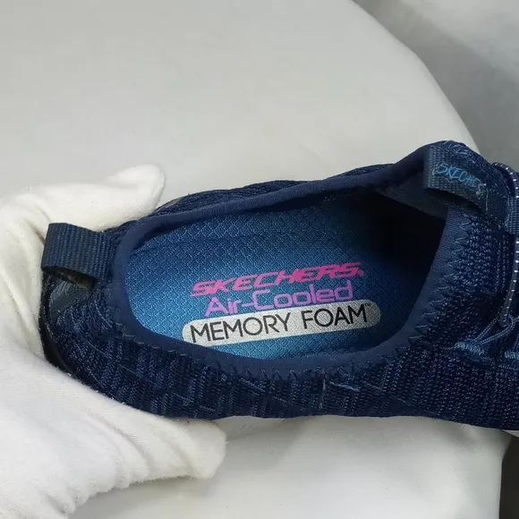 Skechers Flex Appeal 2.0 Memory Foam Air Cooled Navy Blue Shoes Sz 10