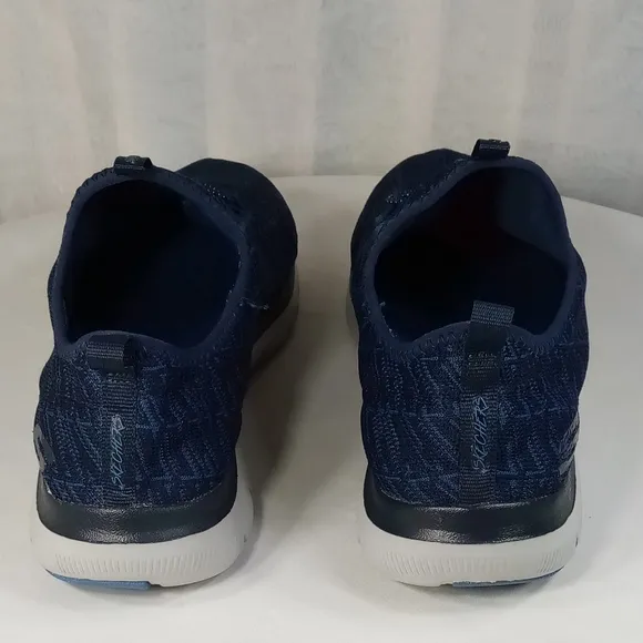 Skechers Flex Appeal 2.0 Memory Foam Air Cooled Navy Blue Shoes Sz 10