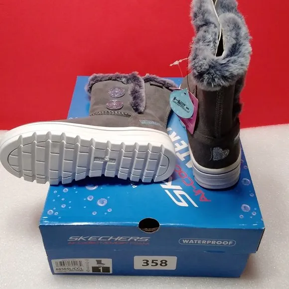 Skechers Girls Street Cleats Drizzly Dream Shoes SIZE-1 GIRLS