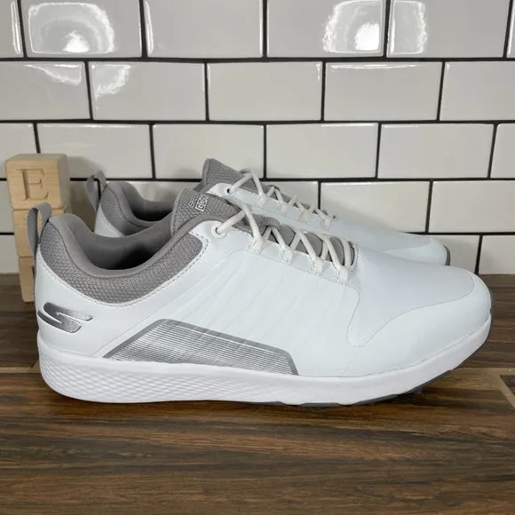 Skechers GO Golf Elite 4 Victory Mens Sz 8 Extra Wide Golf Shoes White Spikeless