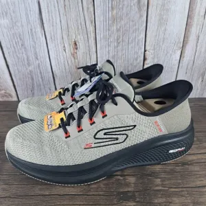 Skechers Go Run Elevate 2.0 Slip Ins Men's Sz 10 Taupe Black Memory Foam (NWOB)