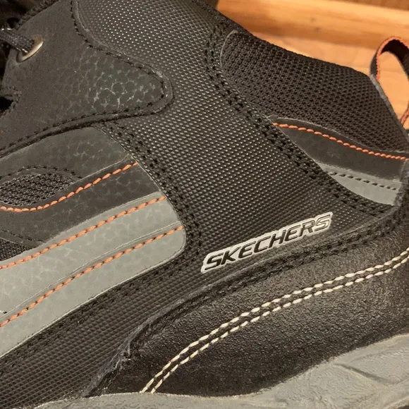 Skechers M-Fit After Burn Geardo size 11 mid hikers shoes boots black gray VGUC