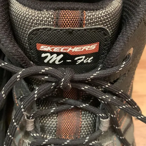 Skechers M-Fit After Burn Geardo size 11 mid hikers shoes boots black gray VGUC