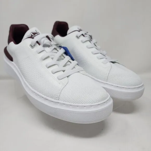 Skechers Mark Nason Shoes Mens 9.5 White Knit Logo Casual Sneakers Lace Up Gym