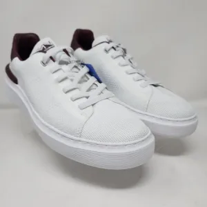 Skechers Mark Nason Shoes Mens 9.5 White Knit Logo Casual Sneakers Lace Up Gym