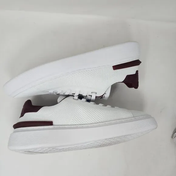 Skechers Mark Nason Shoes Mens 9.5 White Knit Logo Casual Sneakers Lace Up Gym